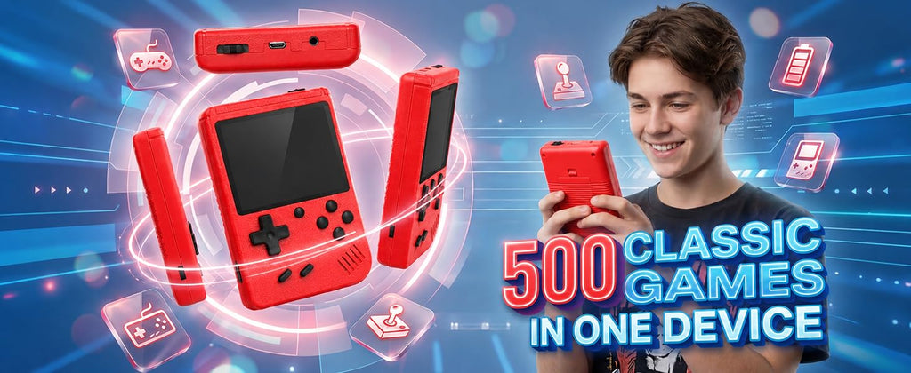 Retro Handheld Games Console Built-in 500 Video Games