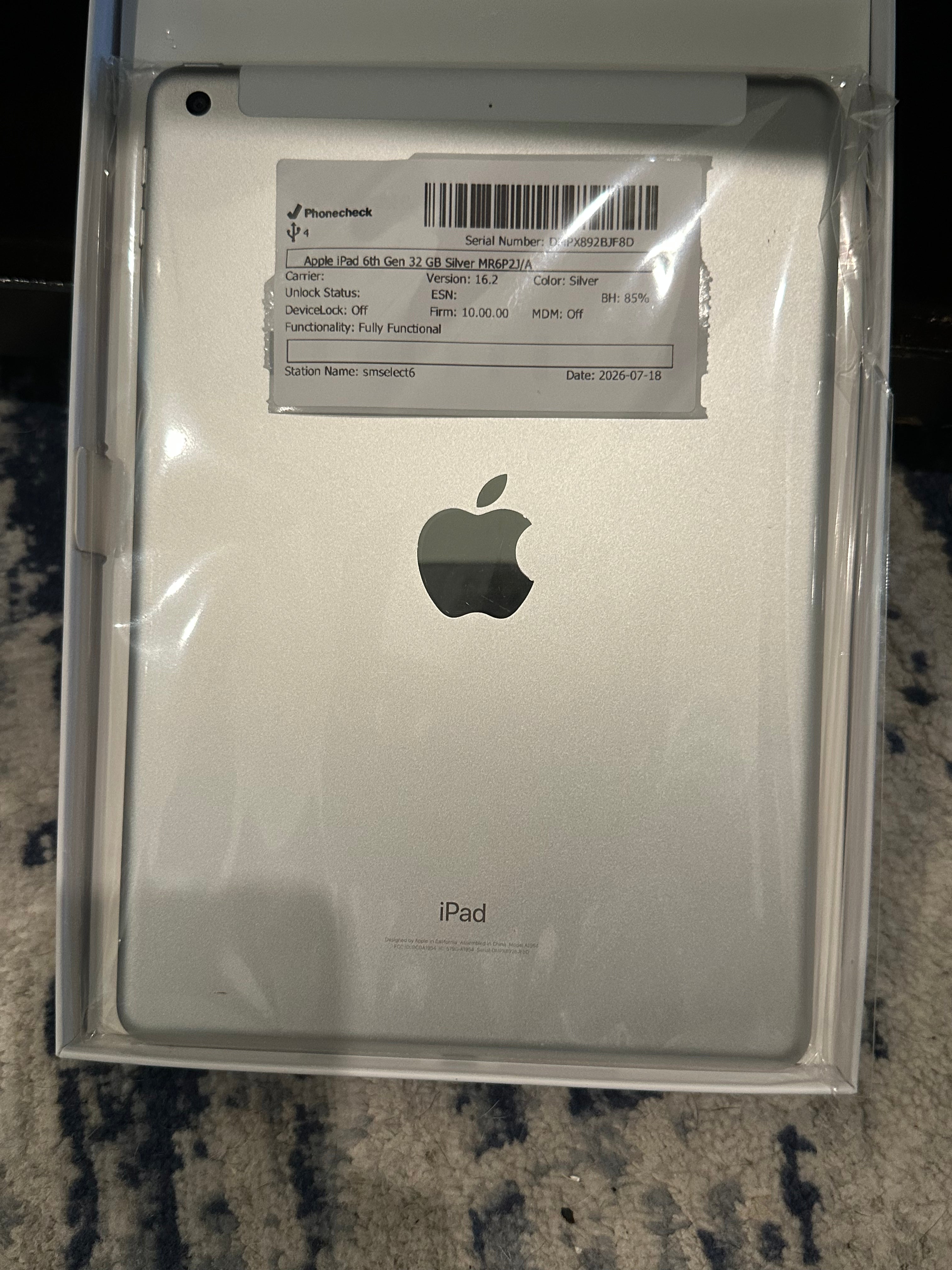 Pre-Owned Apple 9.7" iPad 6th Generation with Wi-Fi only, 32GB, Space Gray