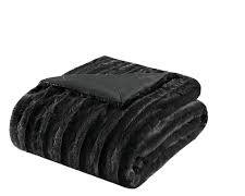 Alaska Super Soft Throw Blanket (King-Black)
