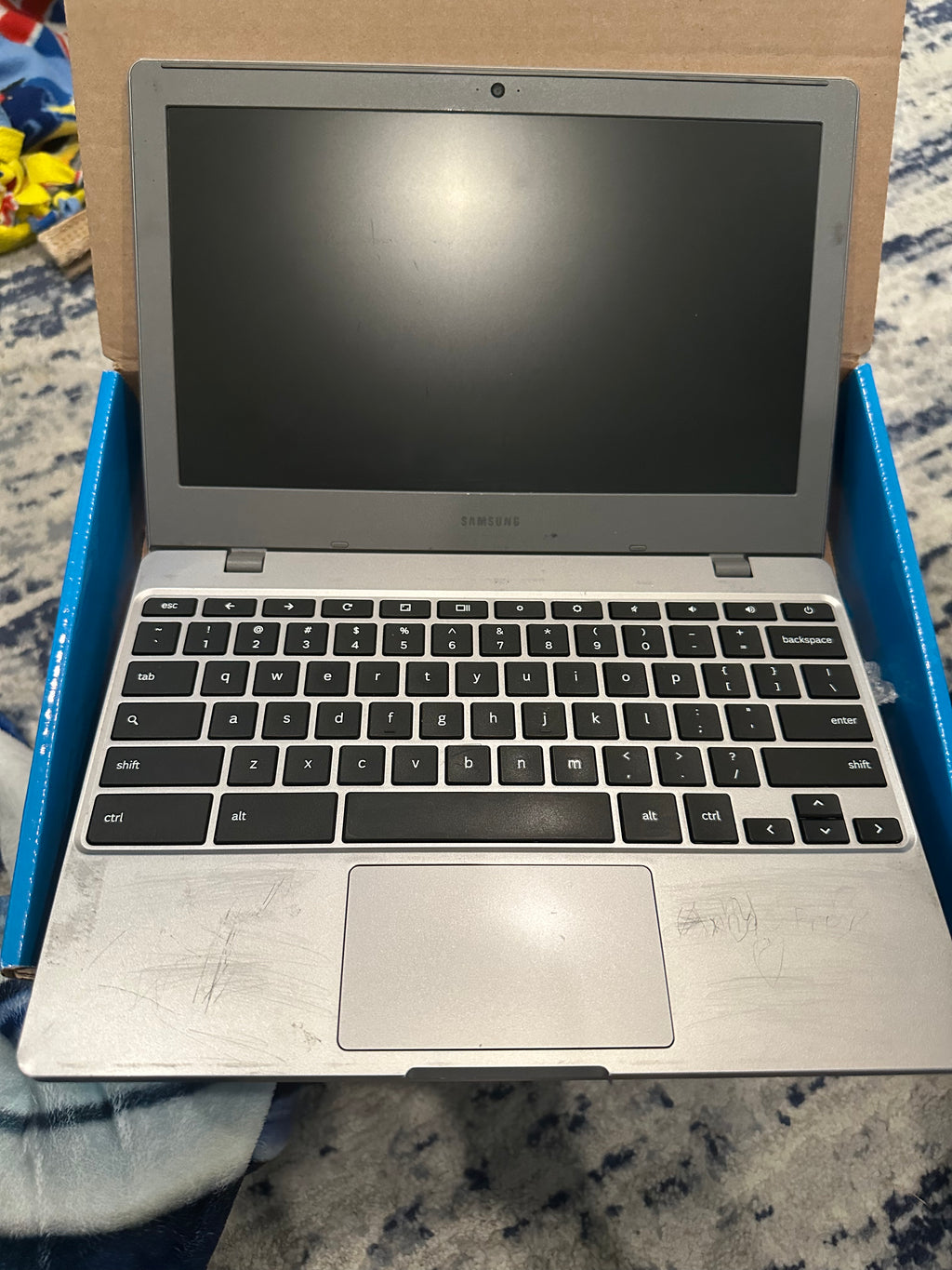 Used 11" Chromebook 4 - Student used -missing Bottom Case Base Rubber Feet Bumpers