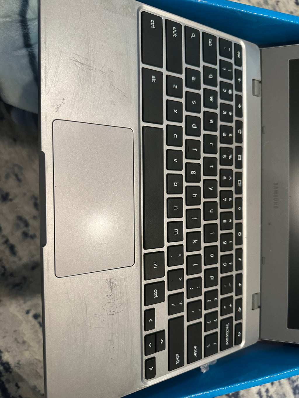 Used 11" Chromebook 4 - Student used -missing Bottom Case Base Rubber Feet Bumpers