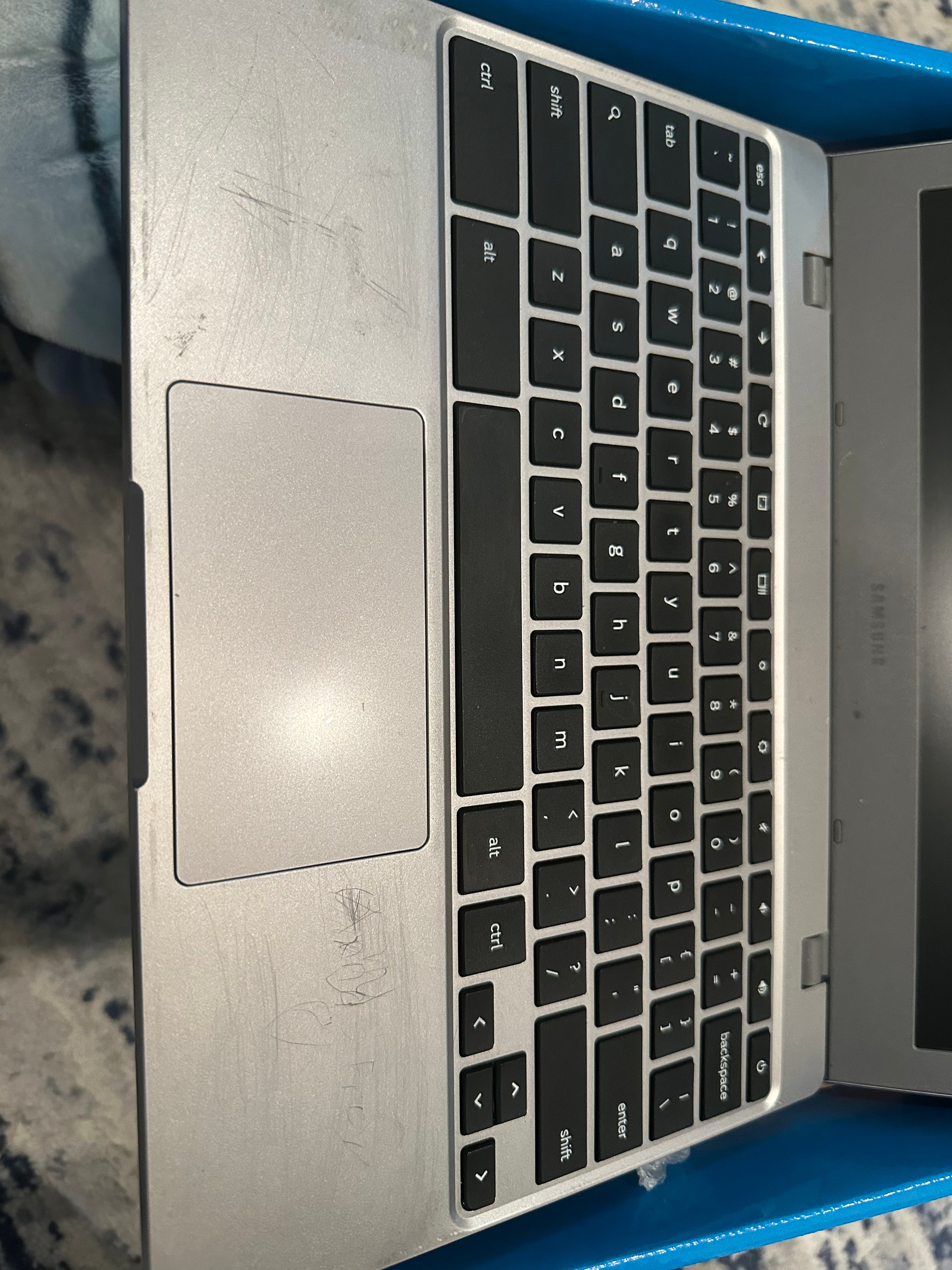 Used 11" Chromebook 4 - Student used -missing Bottom Case Base Rubber Feet Bumpers