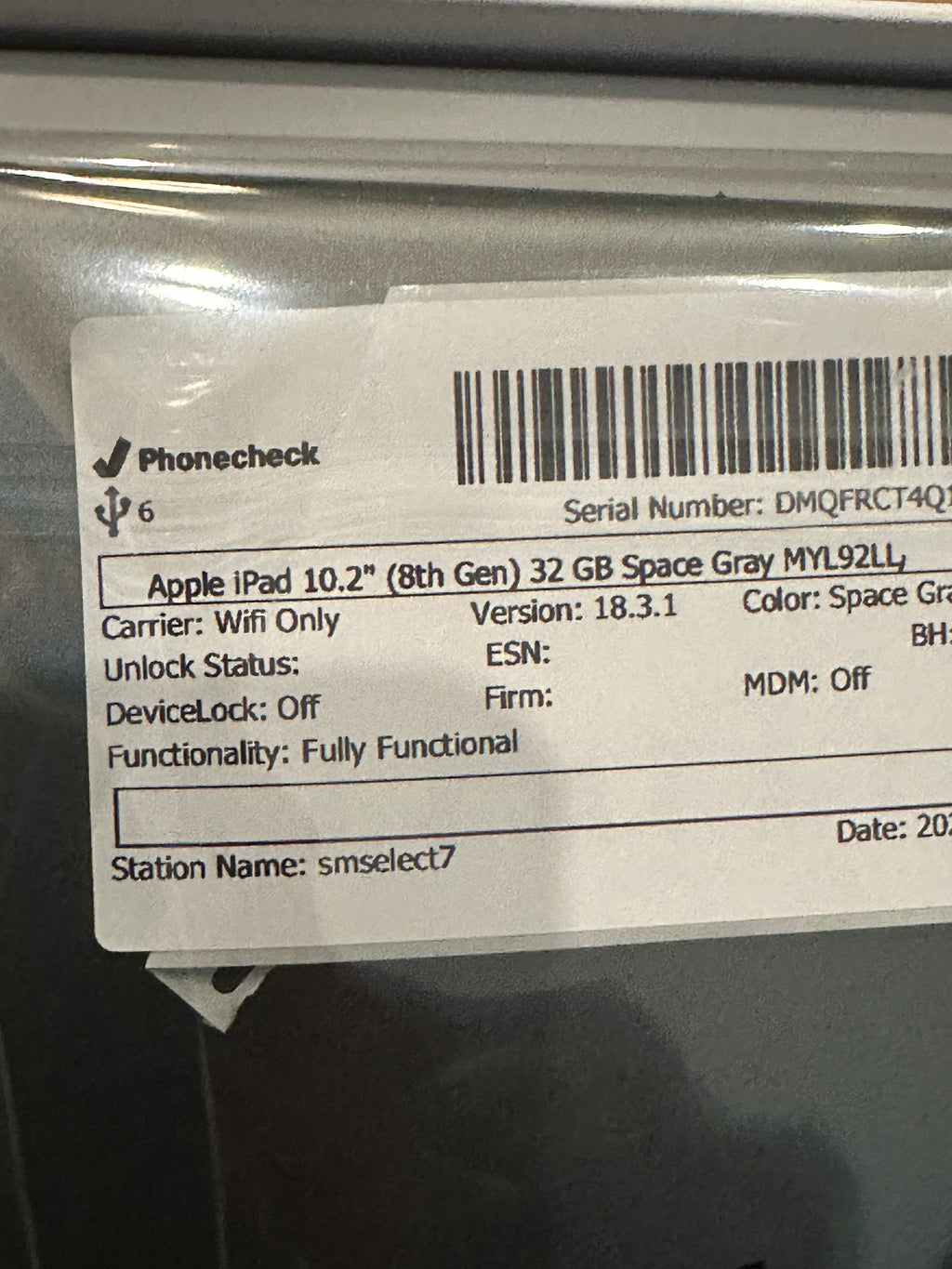 Pre-Owned іPad 10.2" 8th Generation MYL92LL/A