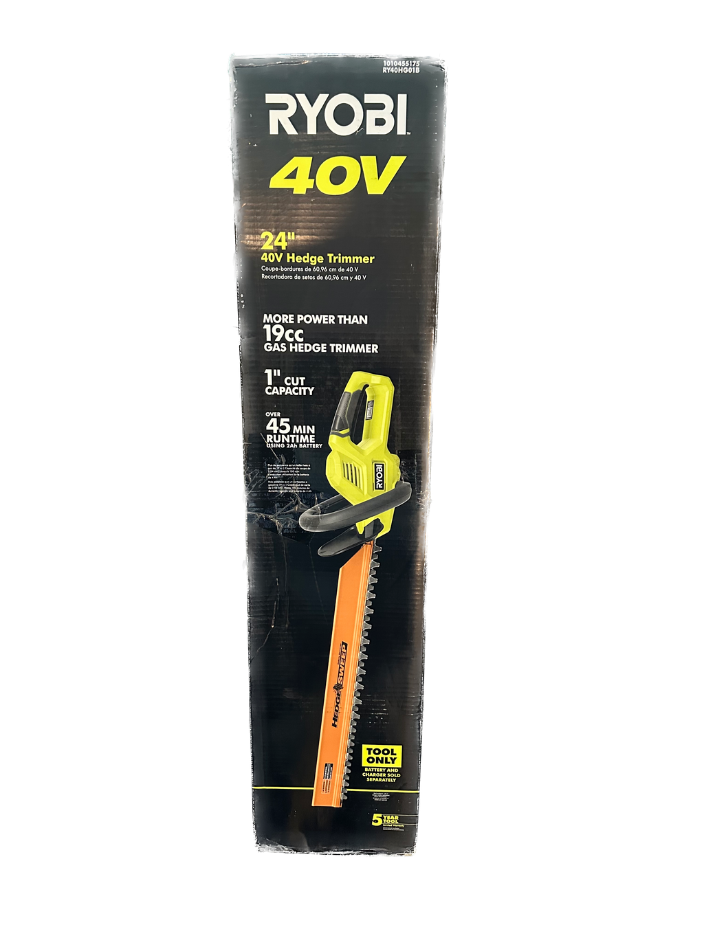 Ryobi 40V 24 in. Cordless Battery Hedge Trimmer (Tool Only) New Org Packaging