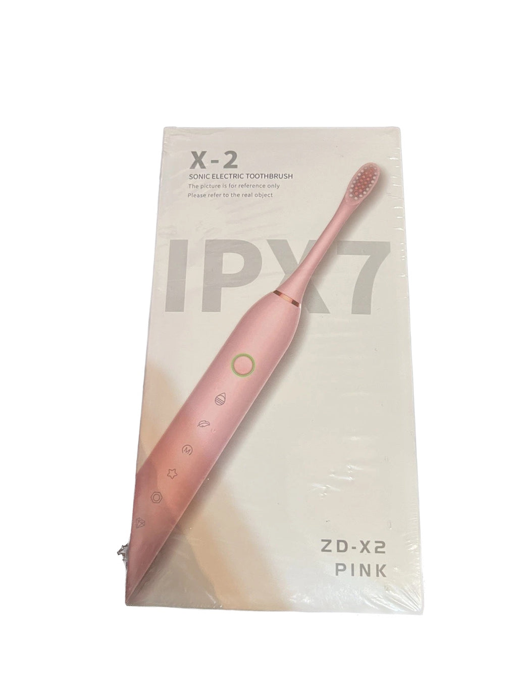 IPX7 X-2 Sonic Toothbrush ZD-X2 Fast Charge 6-Speed Pink/Black (2pk)
