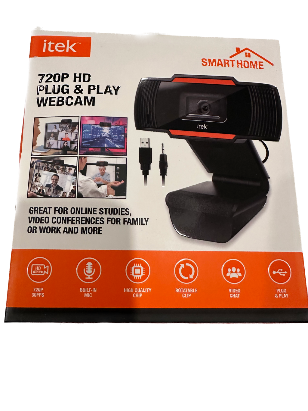 iTek Smart Home HD 720P Plug-and-Play Webcam