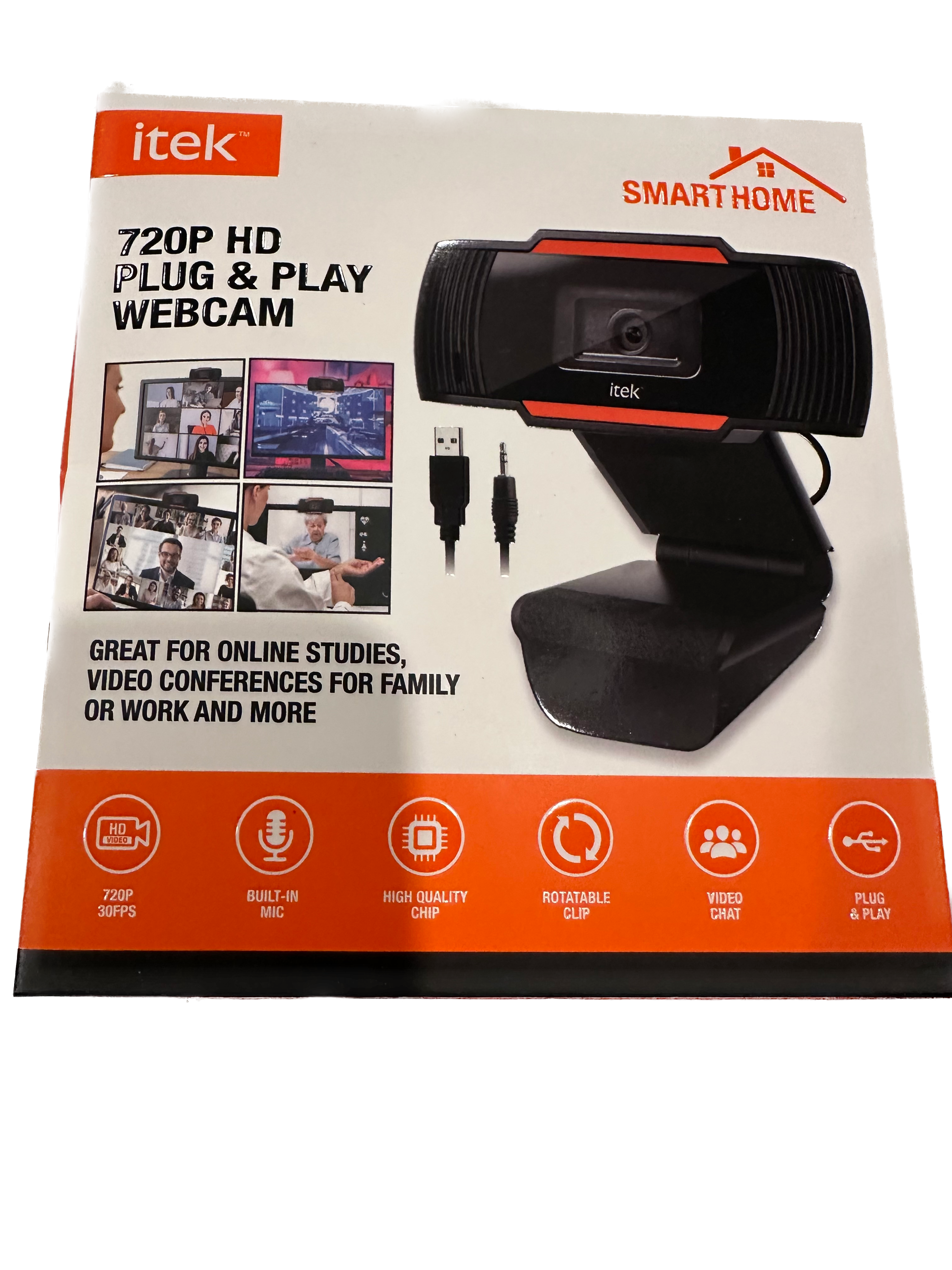 iTek Smart Home HD 720P Plug-and-Play Webcam