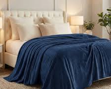 Alaska Super Soft Throw Blanket (king) - Royal Blue Color