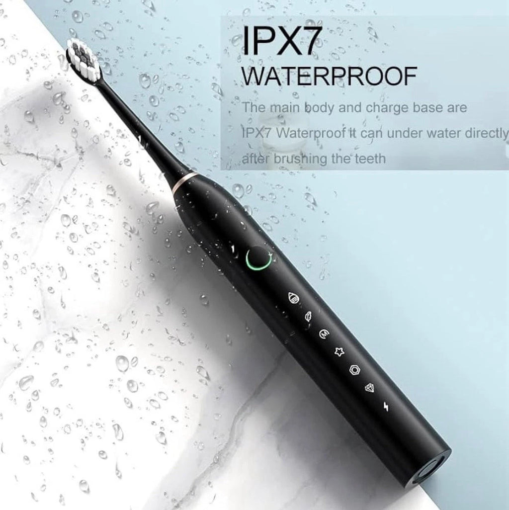 IPX7 X-2 Sonic Toothbrush ZD-X2 Fast Charge 6-Speed Pink/Black (2pk)