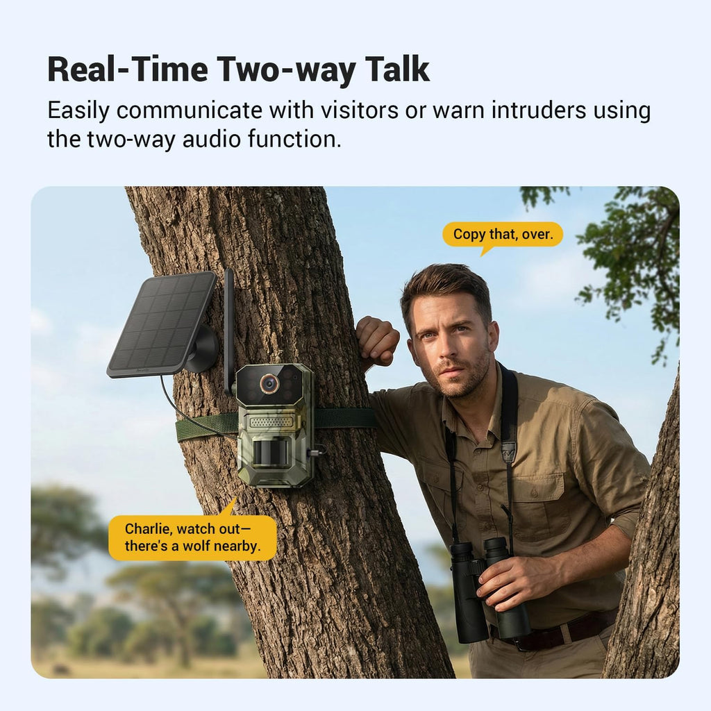 4G LTE Solar Trail Camera-1080P Full HD Video & Infrared Night Vision