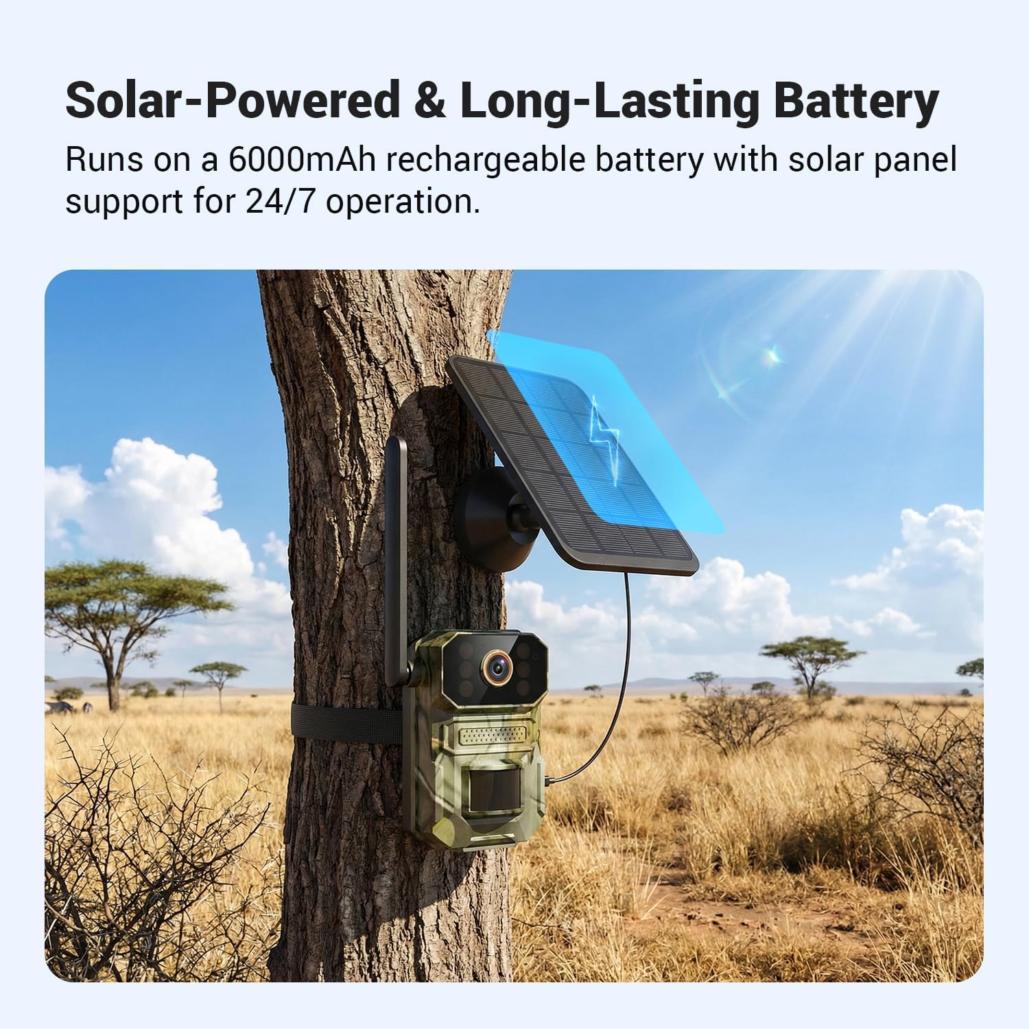 4G LTE Solar Trail Camera-1080P Full HD Video & Infrared Night Vision